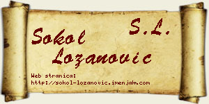 Sokol Lozanović vizit kartica